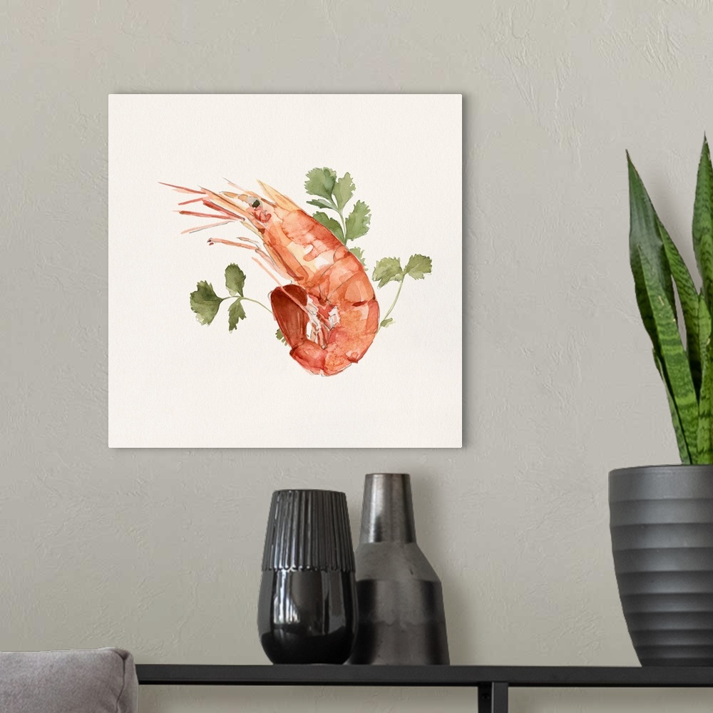 A modern room featuring Shrimp For Dinner II