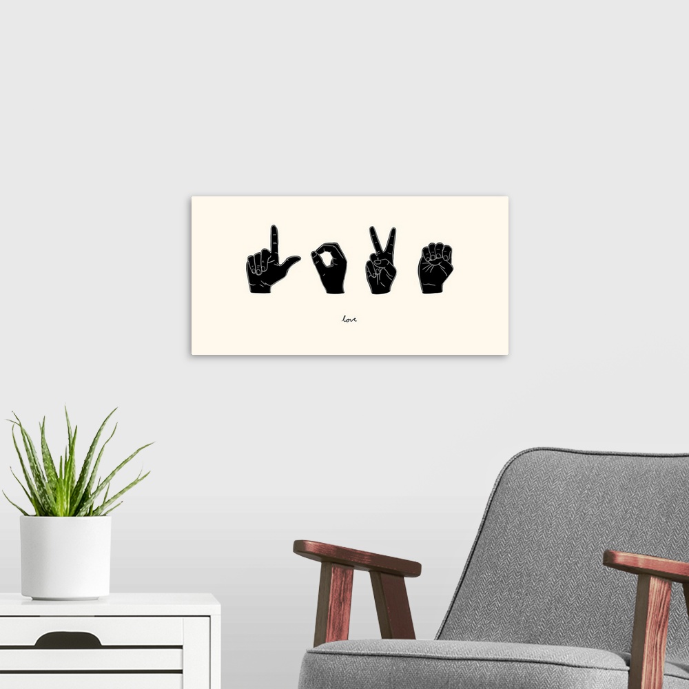 A modern room featuring Sign Language IV