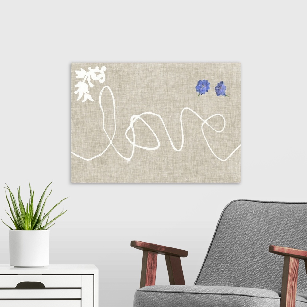 A modern room featuring Simple Words VI