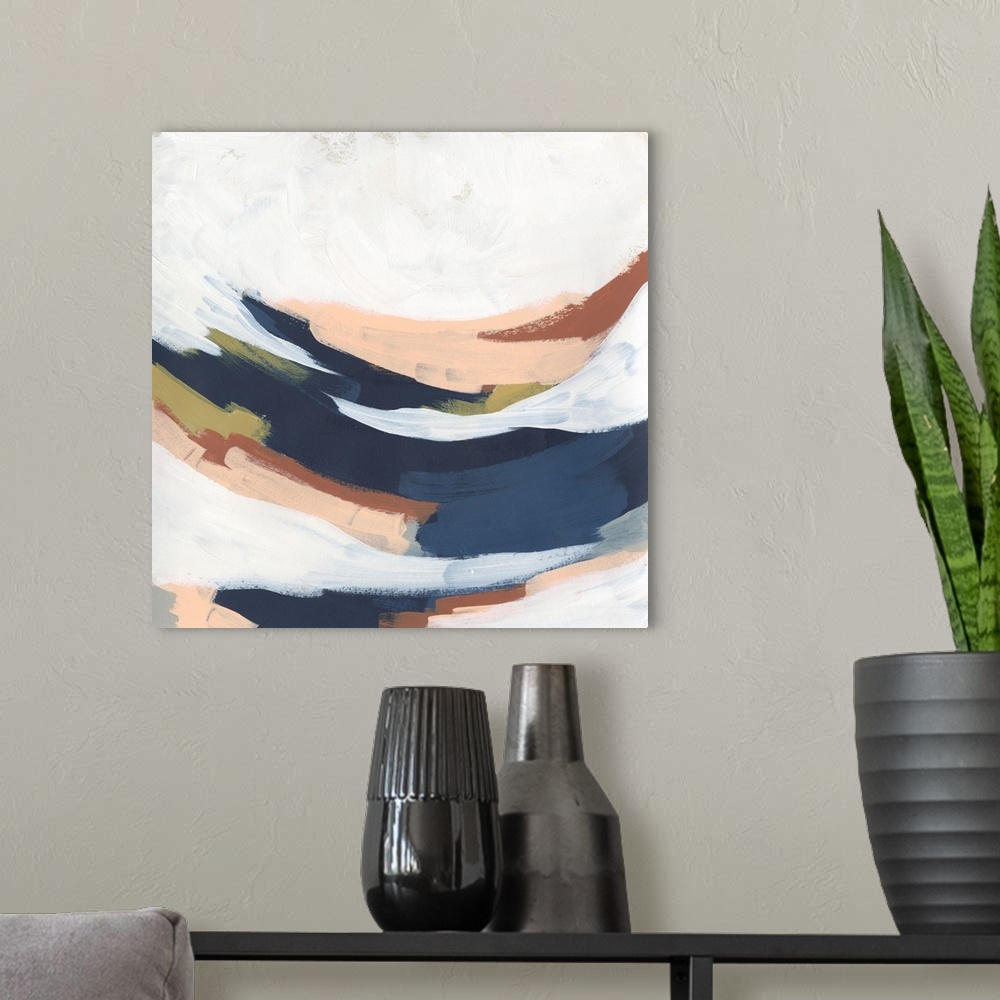 A modern room featuring Sine Wave Clouds I