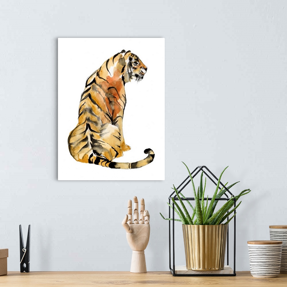 A bohemian room featuring Sitting Tiger I