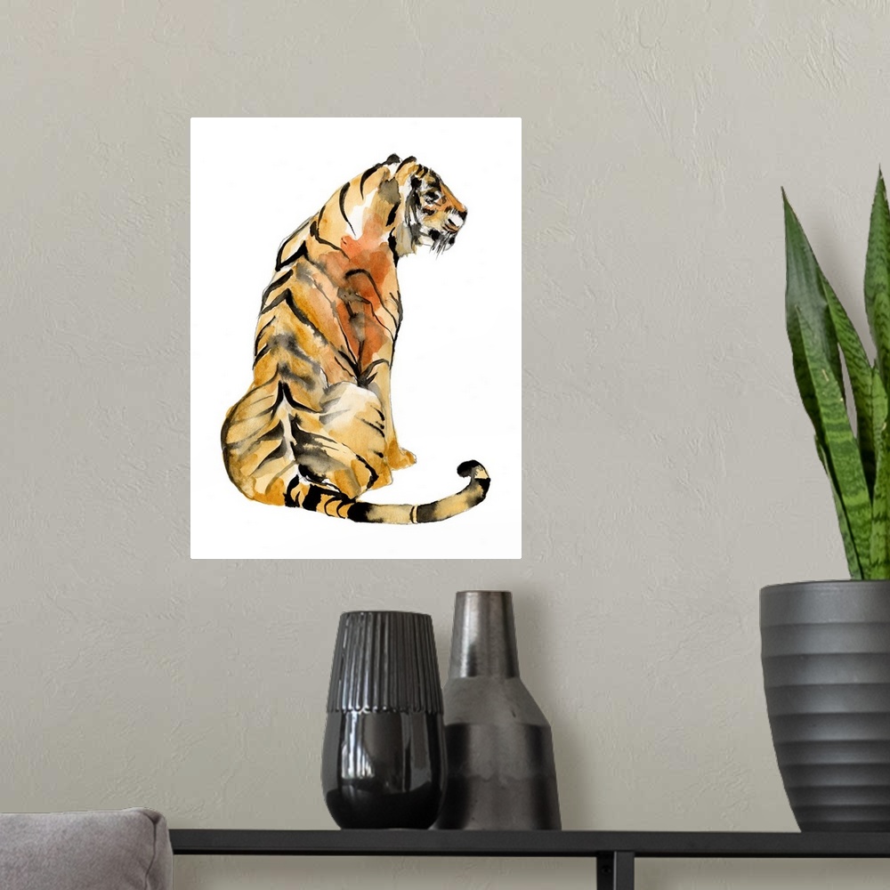A modern room featuring Sitting Tiger I