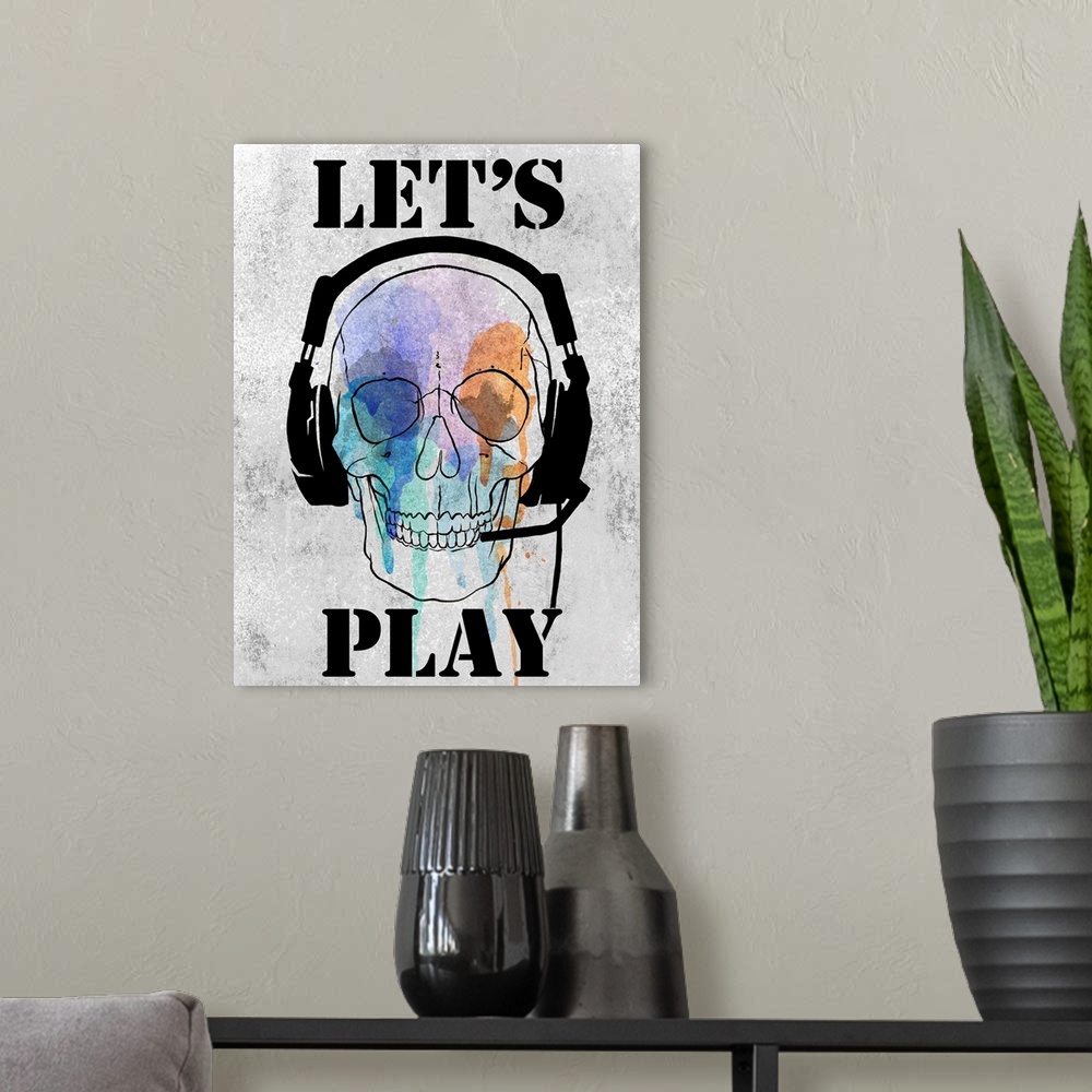 A modern room featuring Skull Games I