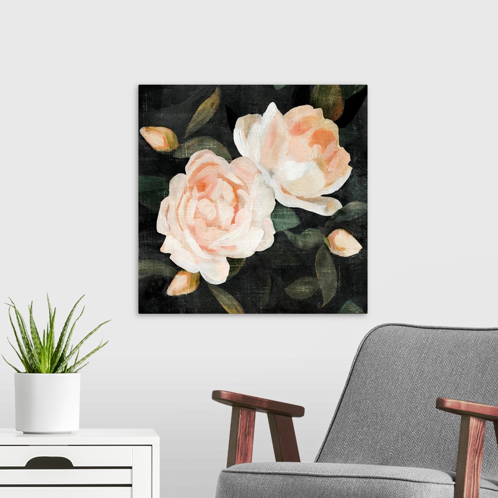A modern room featuring Soft Garden Roses II