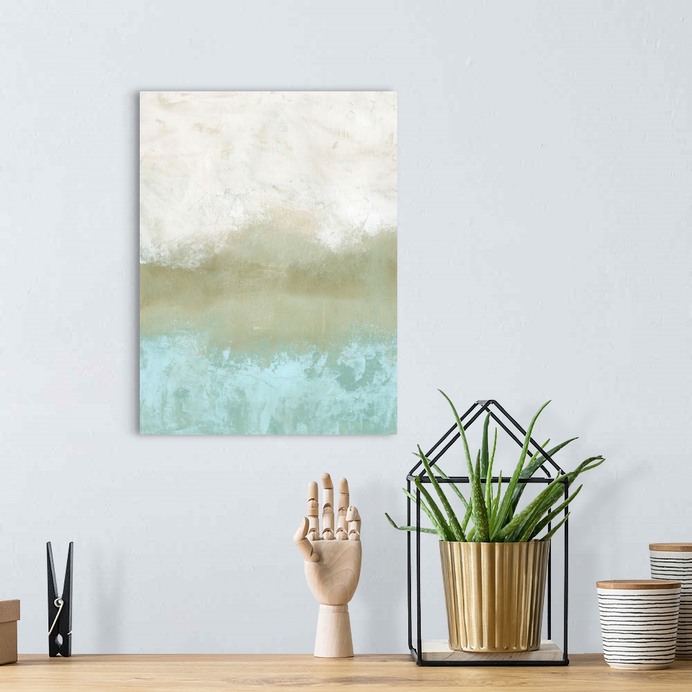 A bohemian room featuring Soft Sea Green Composition II