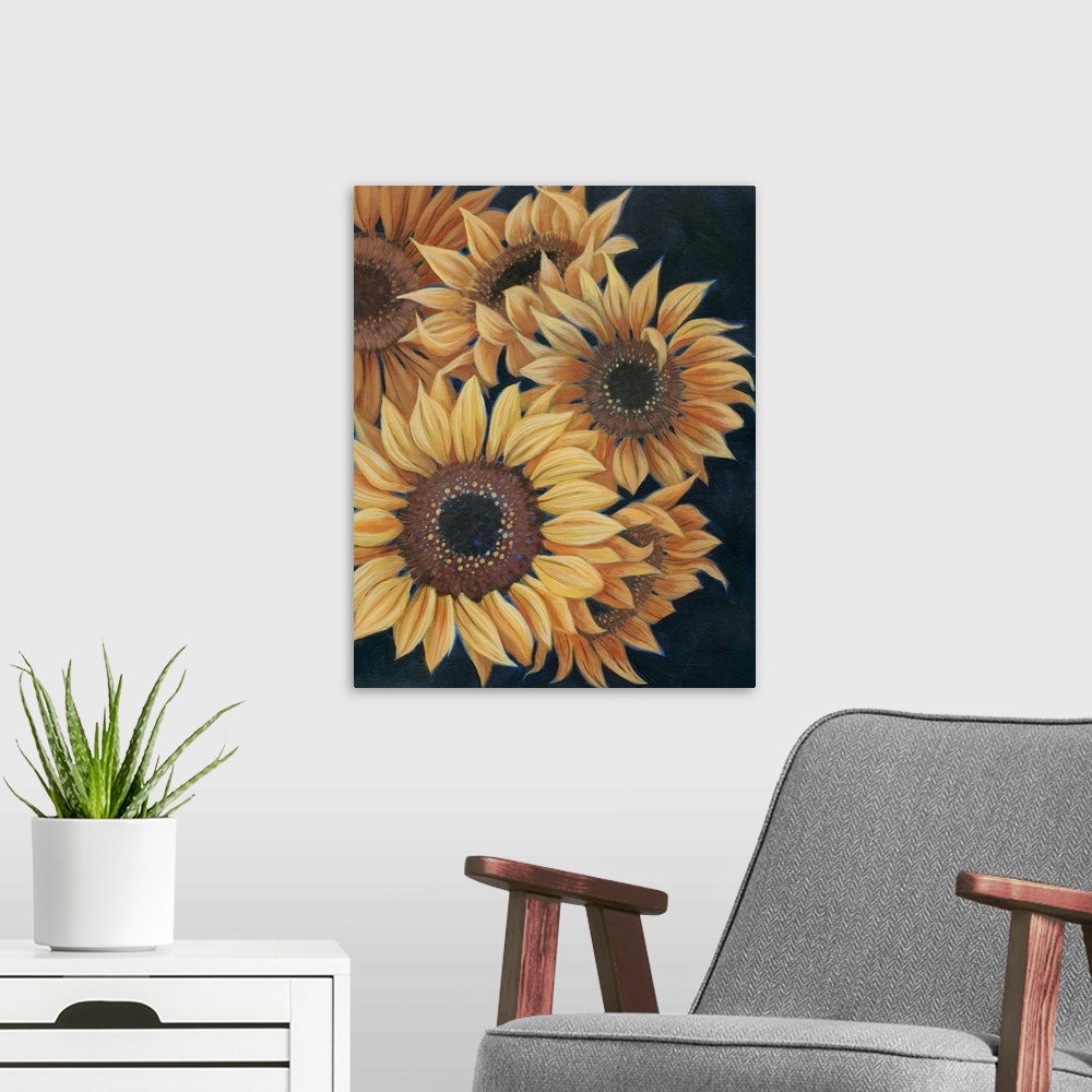A modern room featuring Solar Flowers I