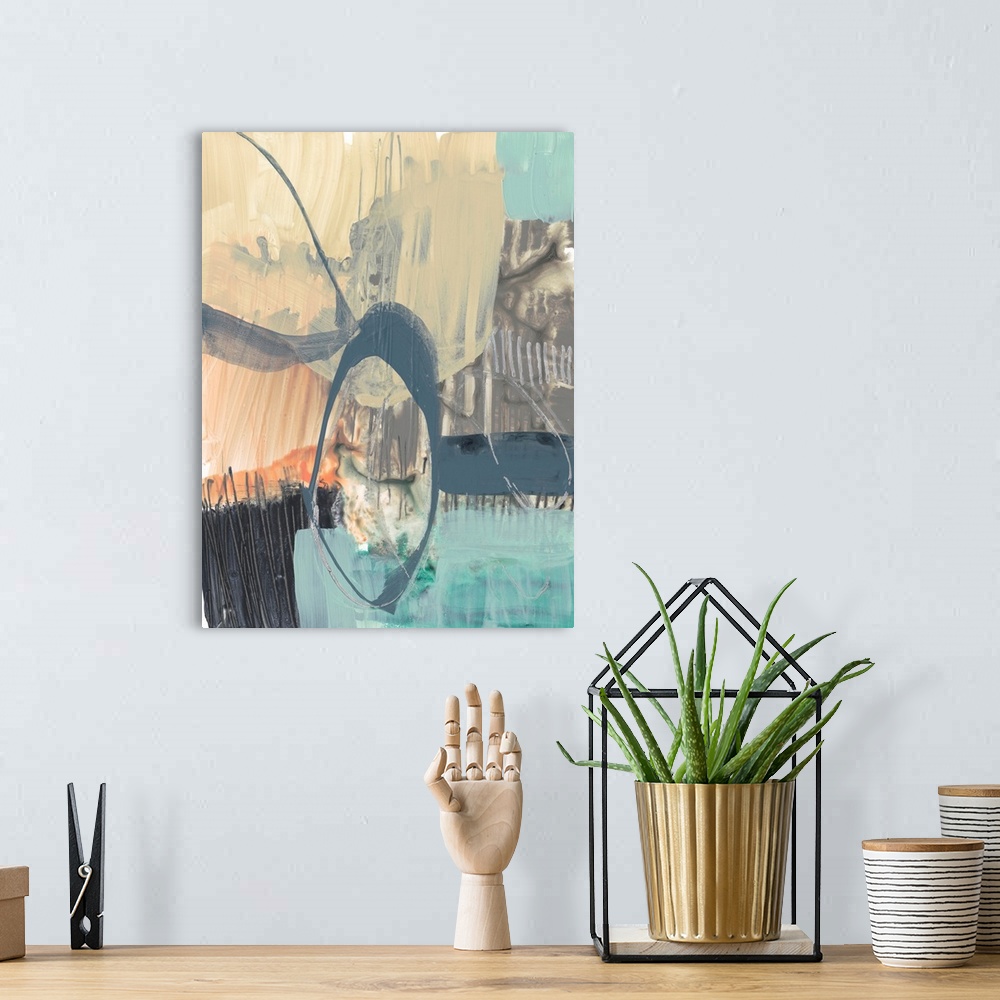 A bohemian room featuring Sorbet Abstract I