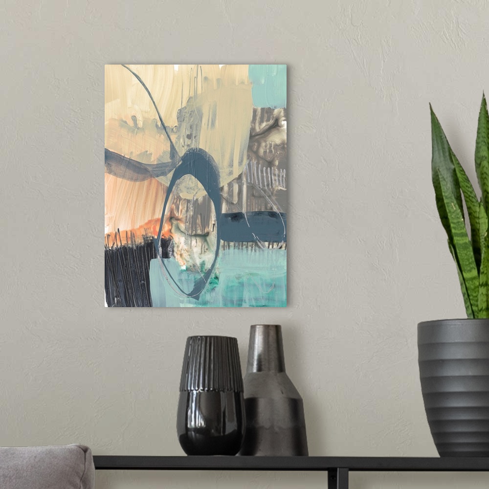 A modern room featuring Sorbet Abstract I