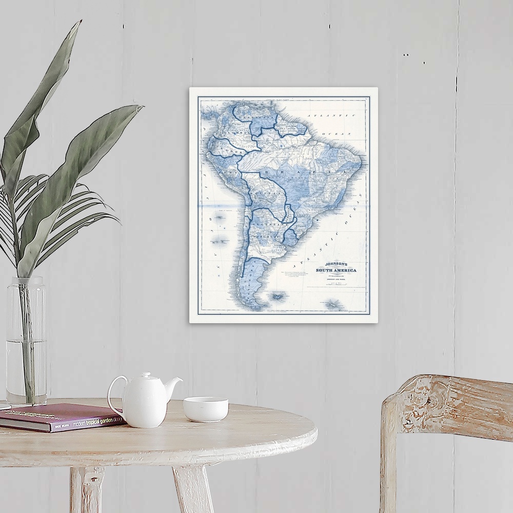 A farmhouse room featuring South America in Shades of Blue
