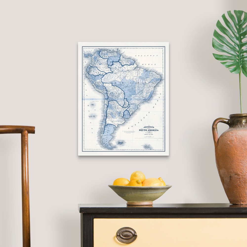 A traditional room featuring South America in Shades of Blue