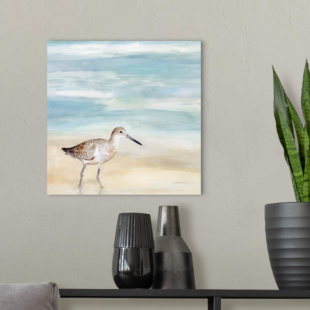 A modern room featuring Speckled Willet I