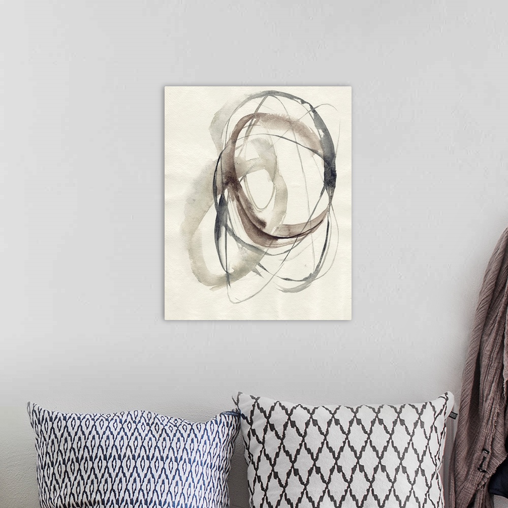 A bohemian room featuring Spiral Hoops I