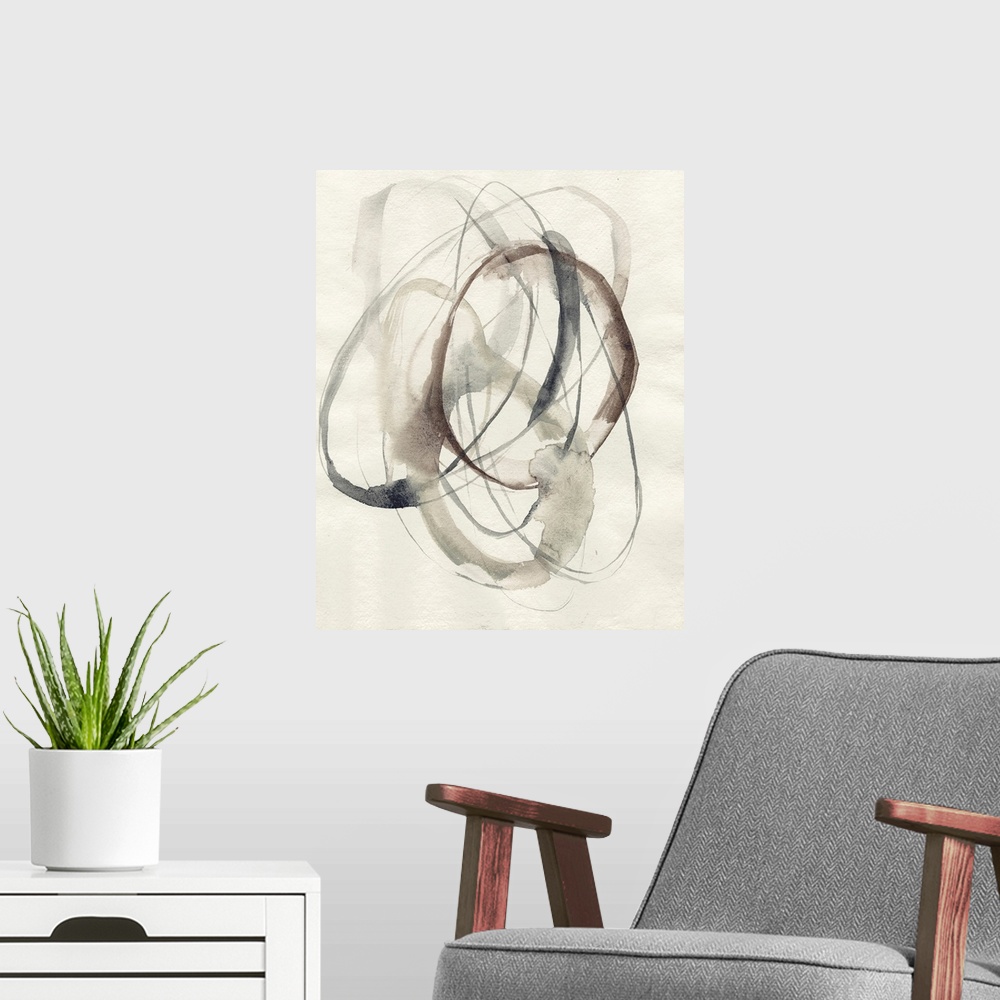 A modern room featuring Spiral Hoops II