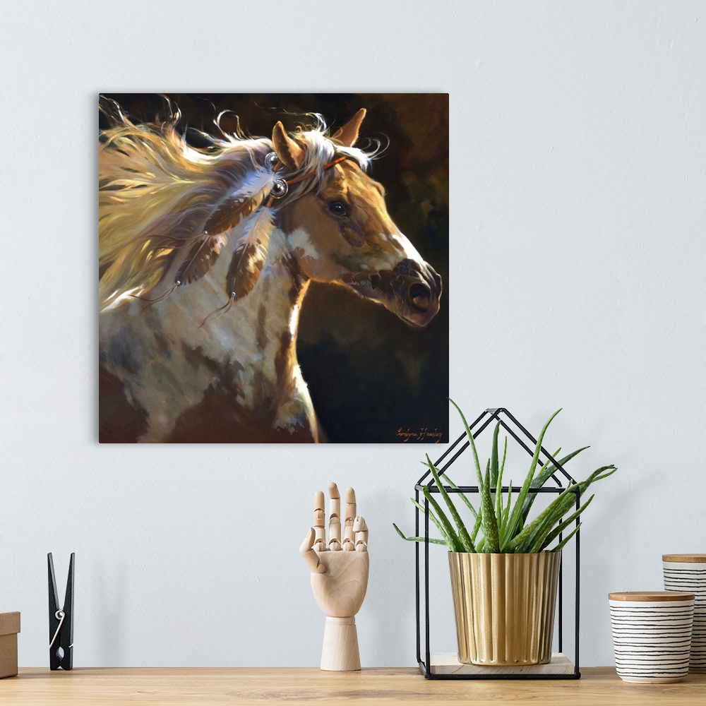 A bohemian room featuring Spirit Horse