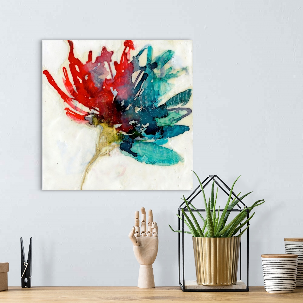 A bohemian room featuring Splashed Flower I