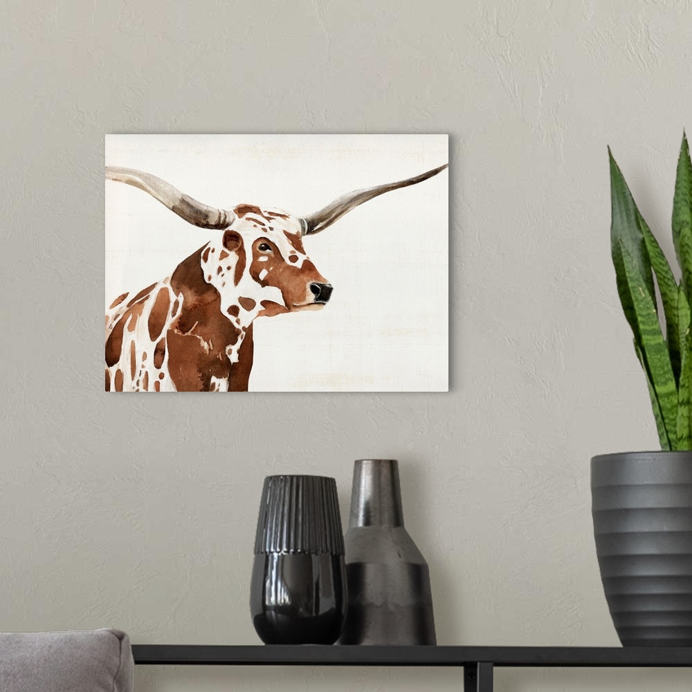 A modern room featuring Spotted Steer IV