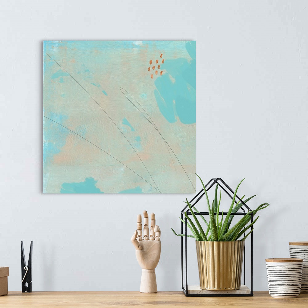 A bohemian room featuring Spring Abstract I