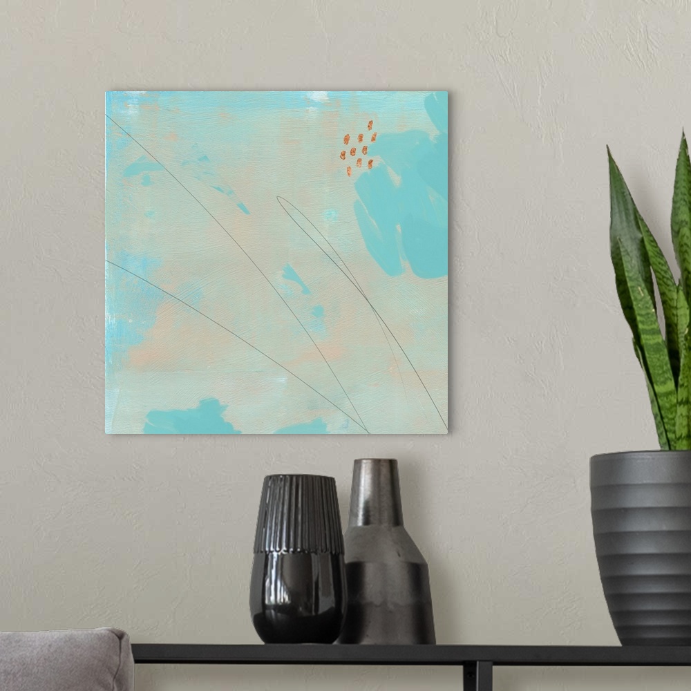 A modern room featuring Spring Abstract I