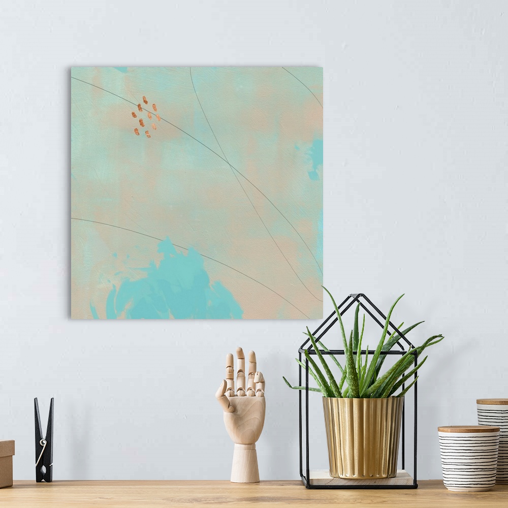 A bohemian room featuring Spring Abstract II