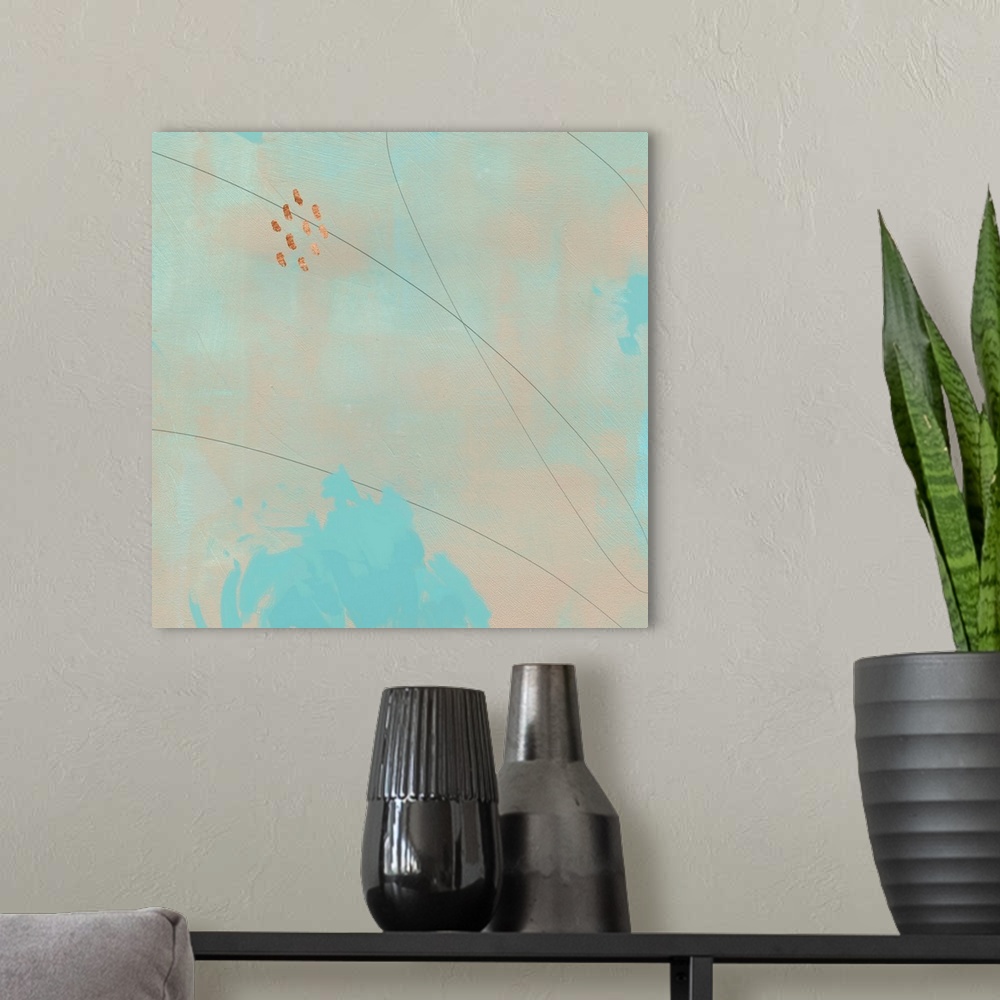 A modern room featuring Spring Abstract II