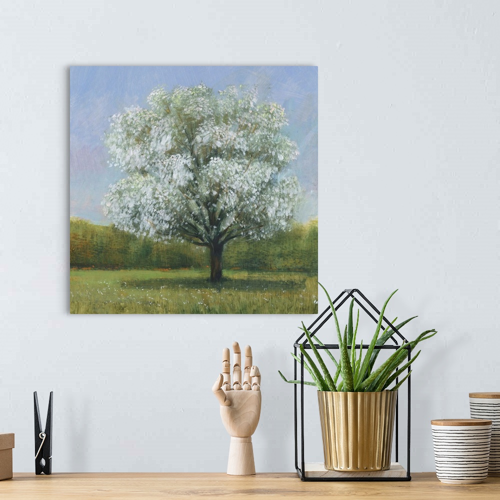 A bohemian room featuring Spring Blossom Tree II