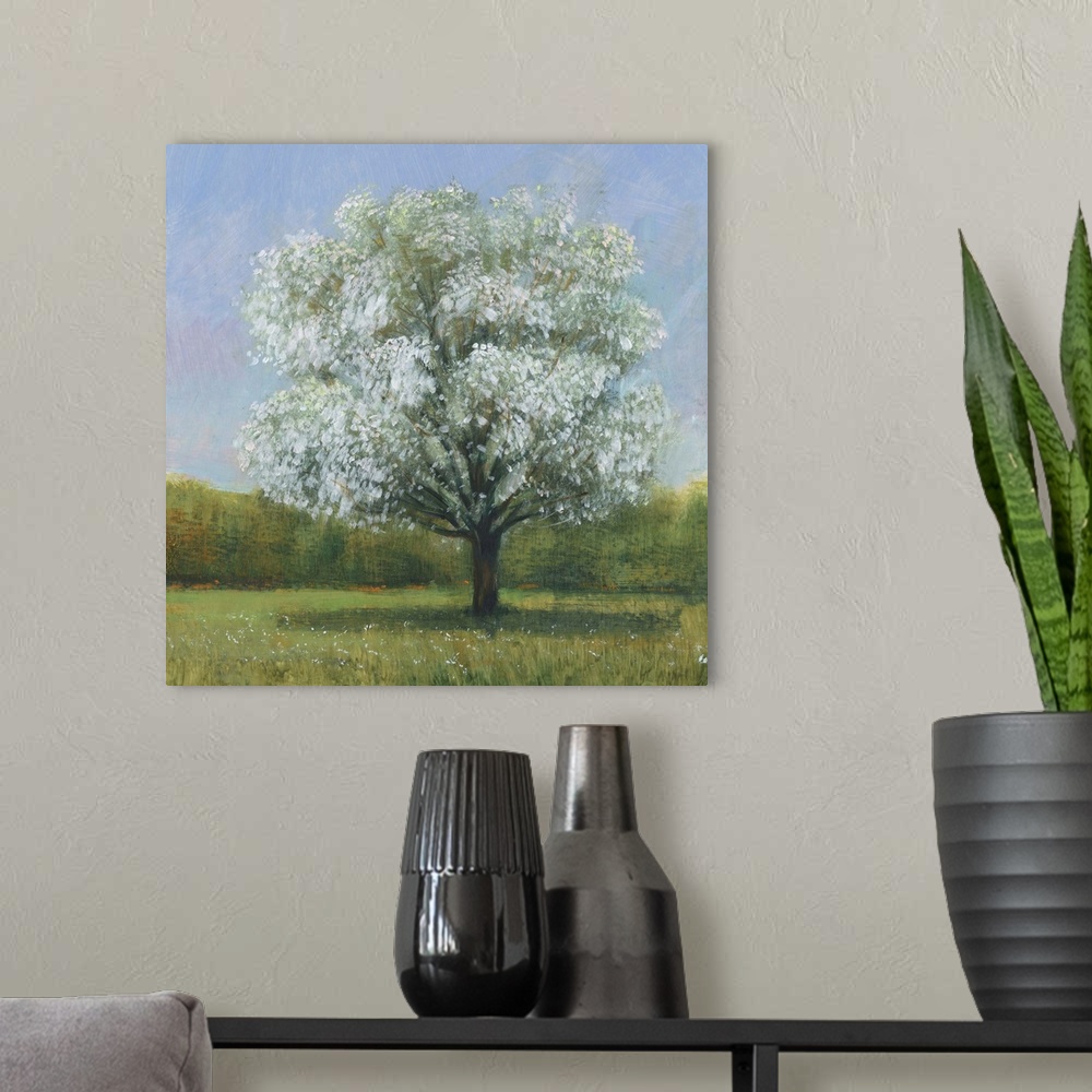A modern room featuring Spring Blossom Tree II