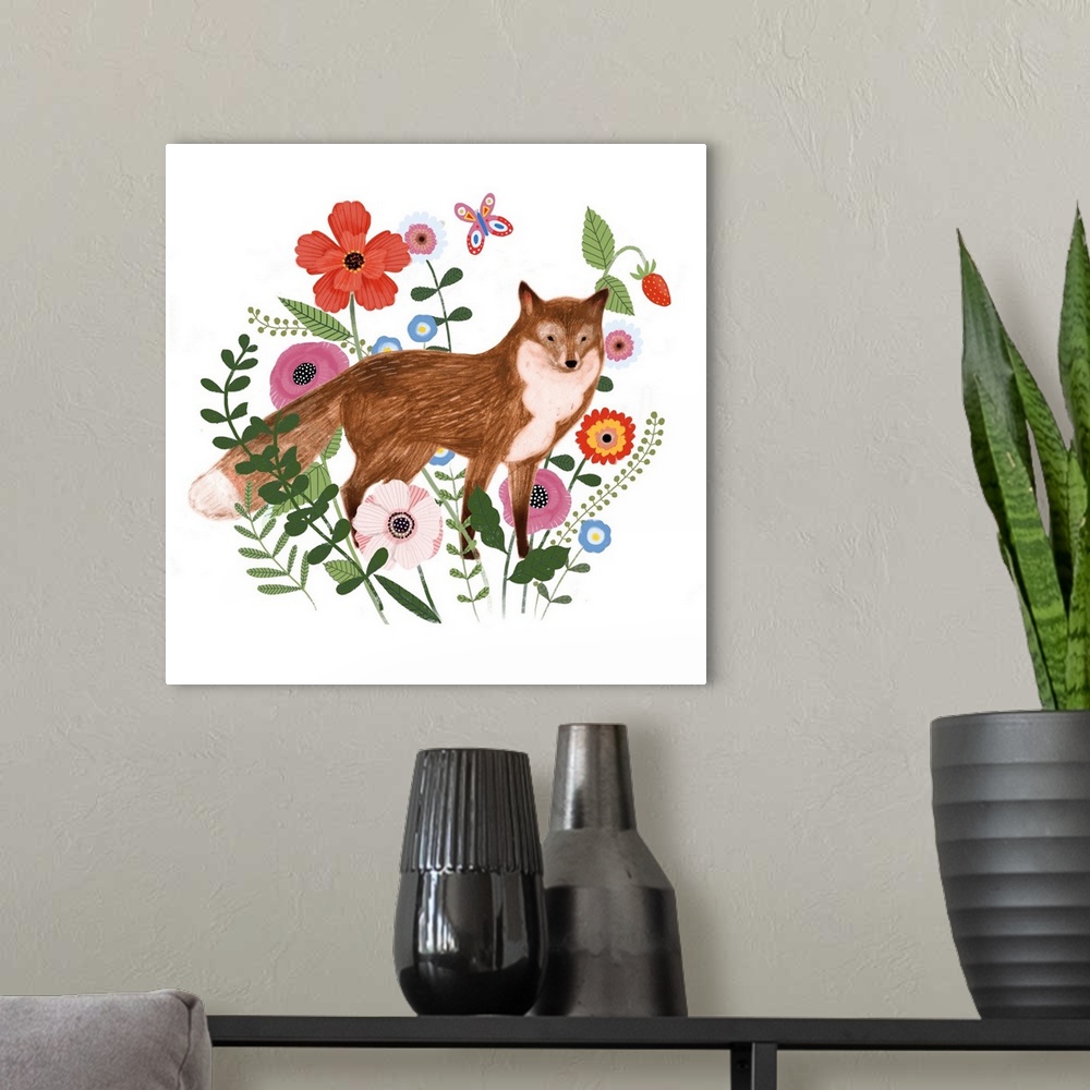 A modern room featuring Spring Floral Critters II