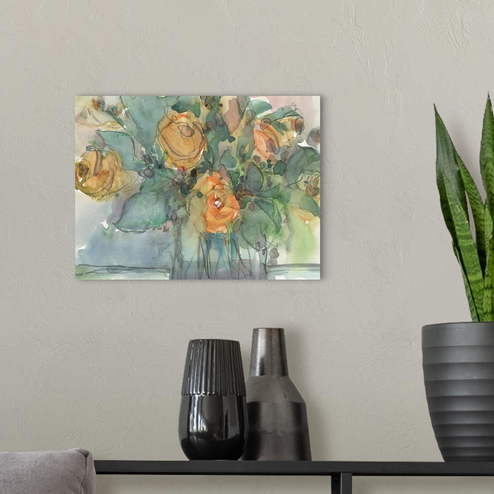 A modern room featuring Spring Flowers In Bloom I