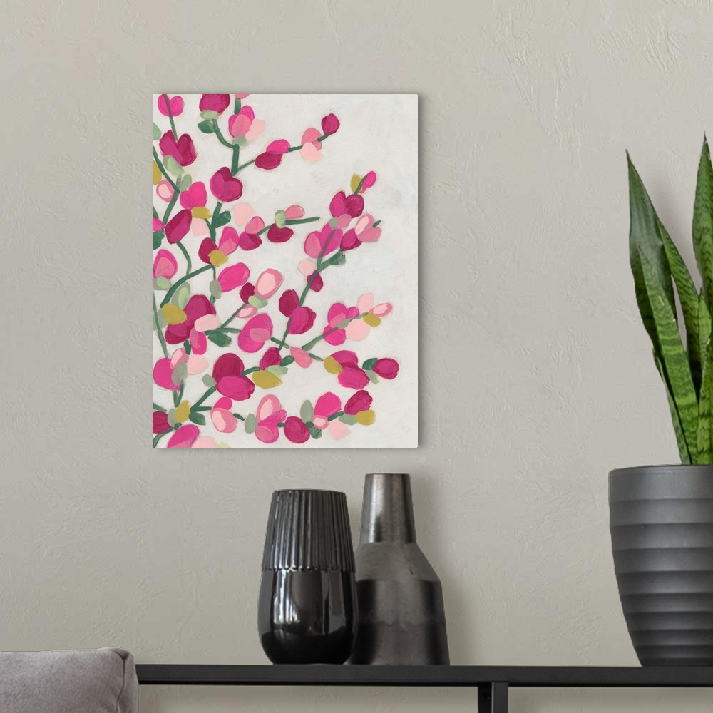 A modern room featuring Spring Pinks II