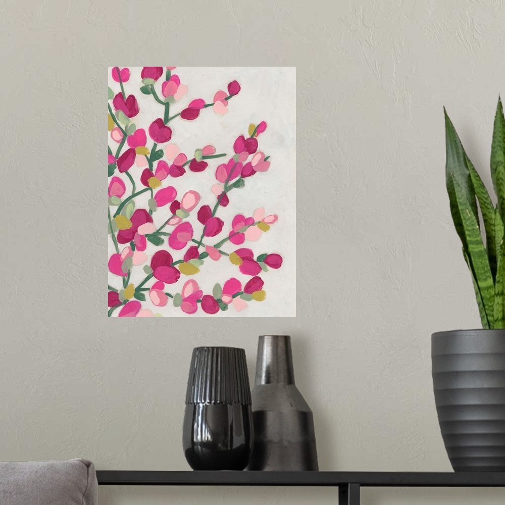 A modern room featuring Spring Pinks II