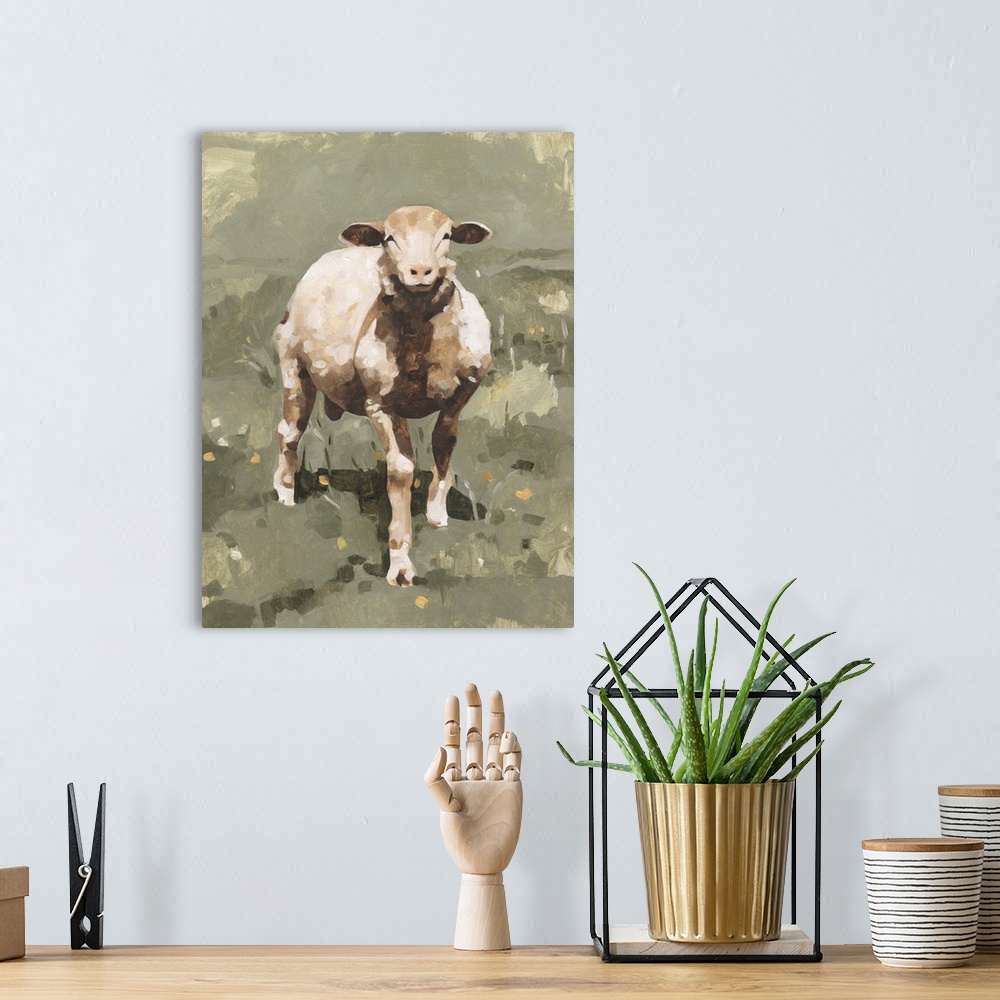 A bohemian room featuring Spring Sheep II
