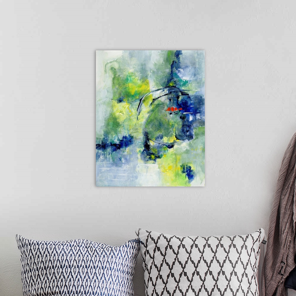 A bohemian room featuring Springtime Abstract I