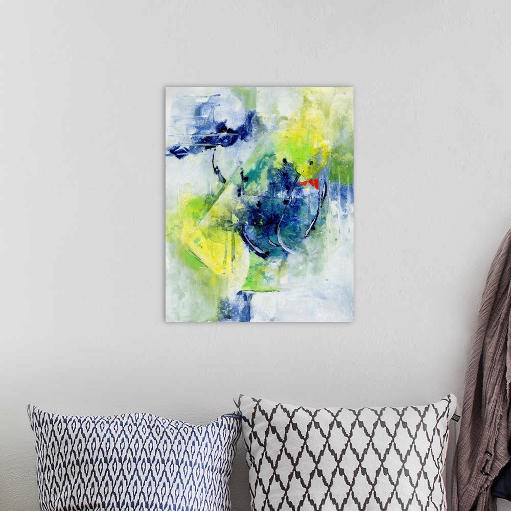 A bohemian room featuring Springtime Abstract II