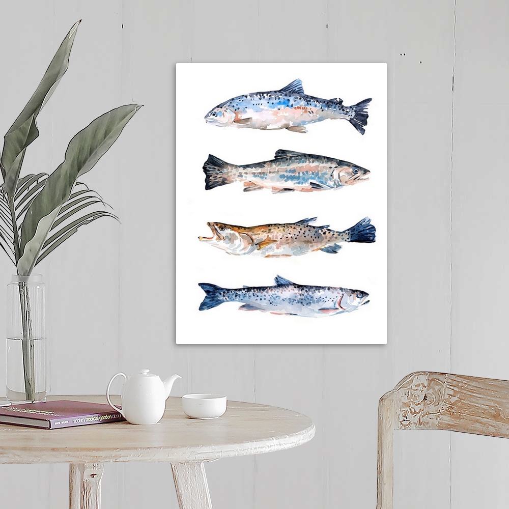 A farmhouse room featuring Stacked Trout II