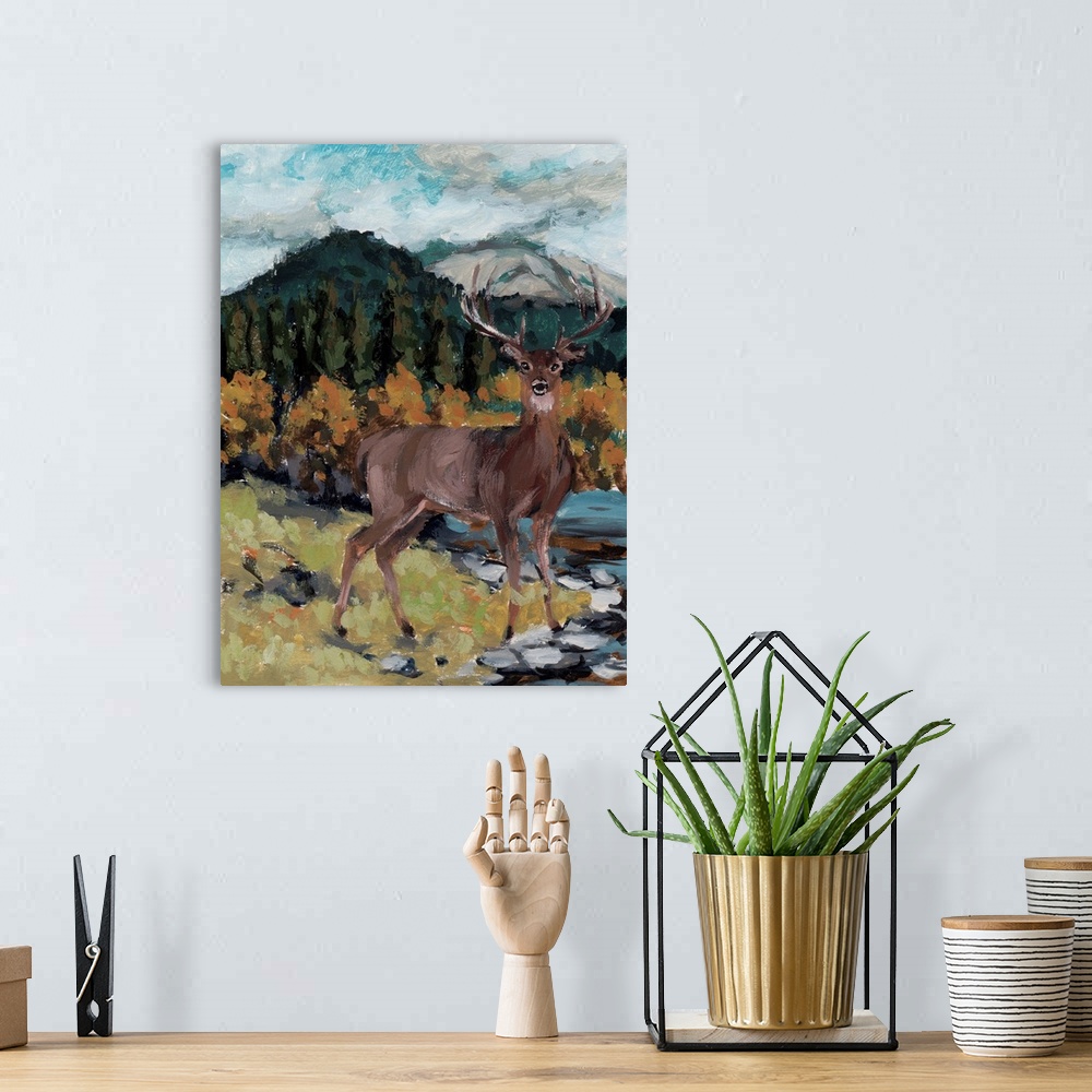 A bohemian room featuring Stag In The Wild II
