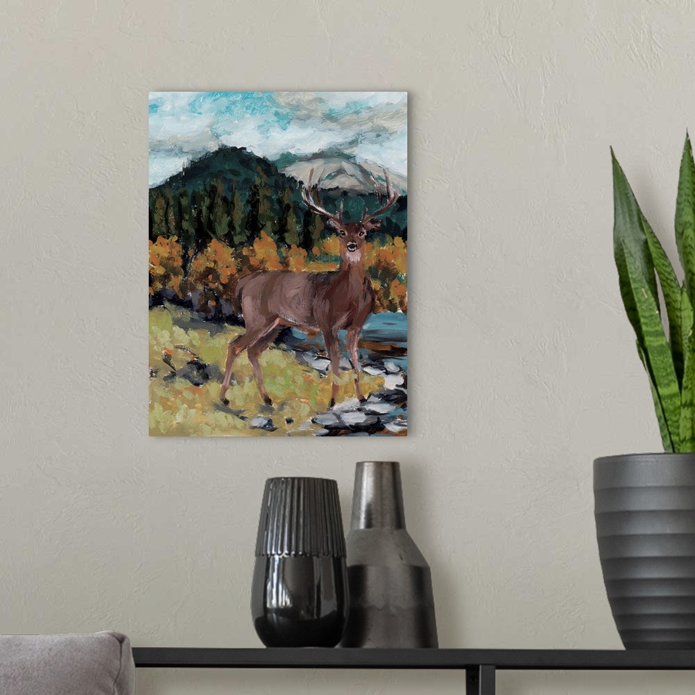 A modern room featuring Stag In The Wild II