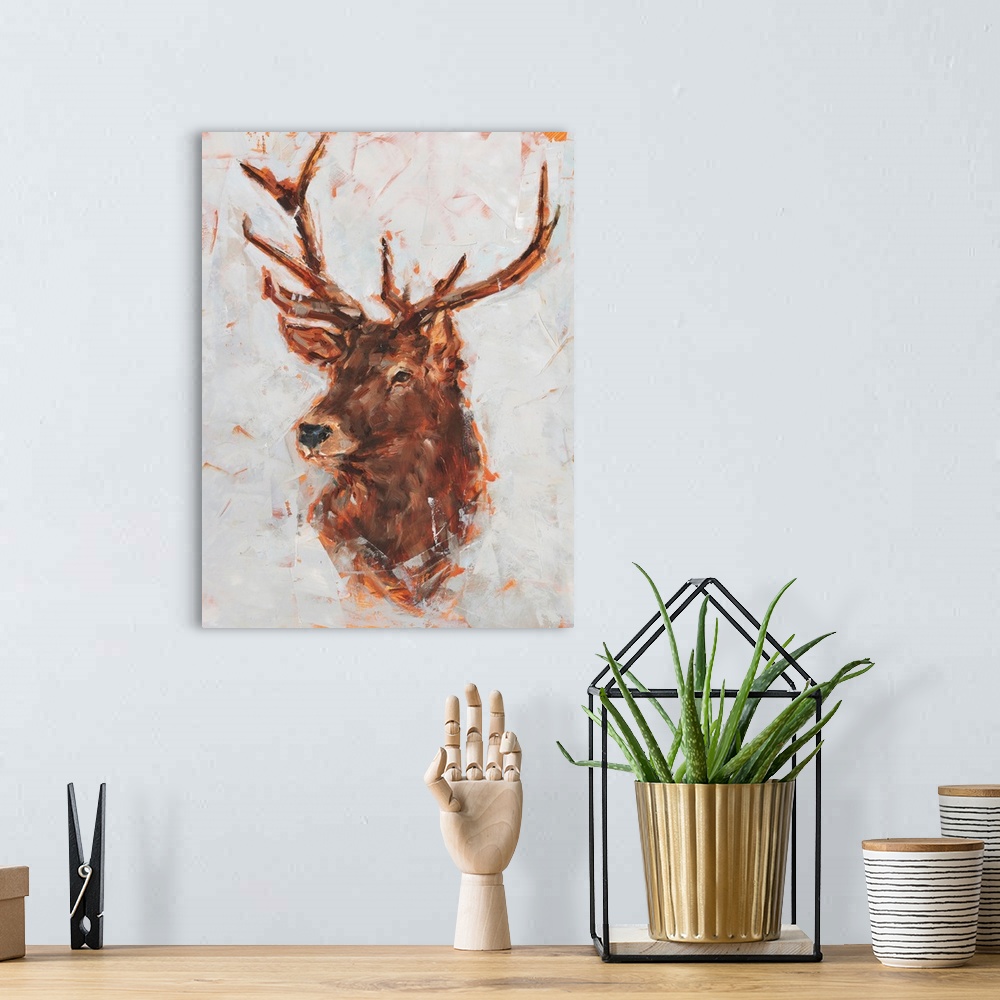 A bohemian room featuring Stag Study I
