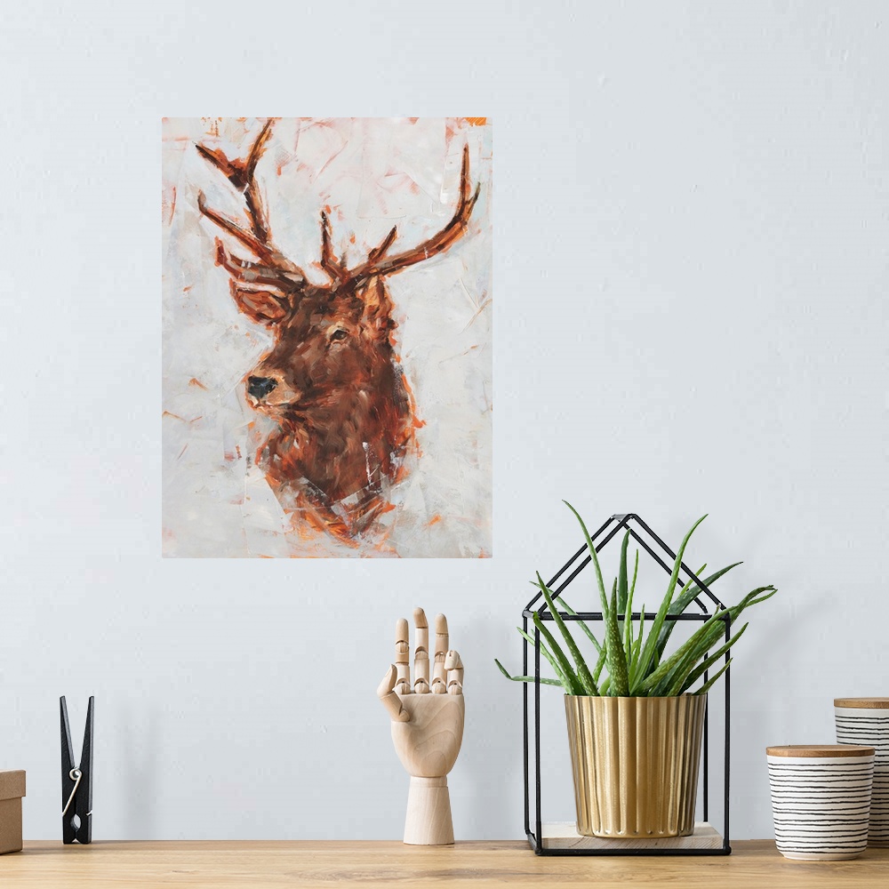 A bohemian room featuring Stag Study I
