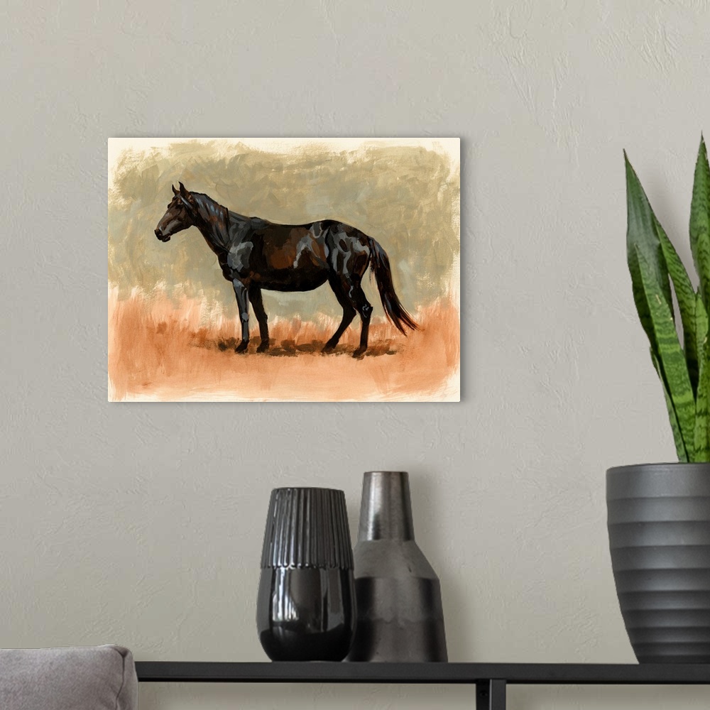 A modern room featuring Standing Horse Study II