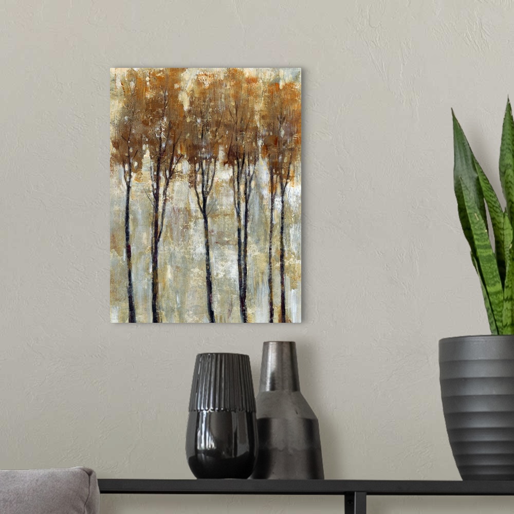 A modern room featuring Standing Tall in Autumn I