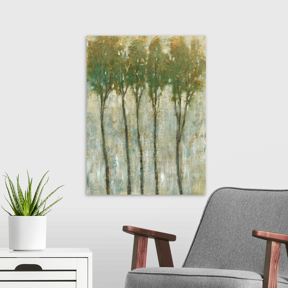 A modern room featuring Standing Tall in Spring II