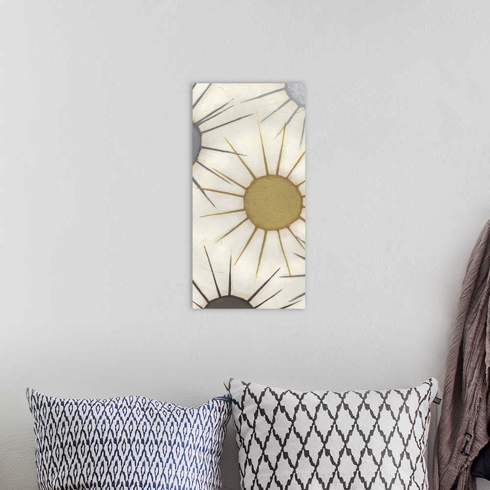 A bohemian room featuring Starburst Triptych III