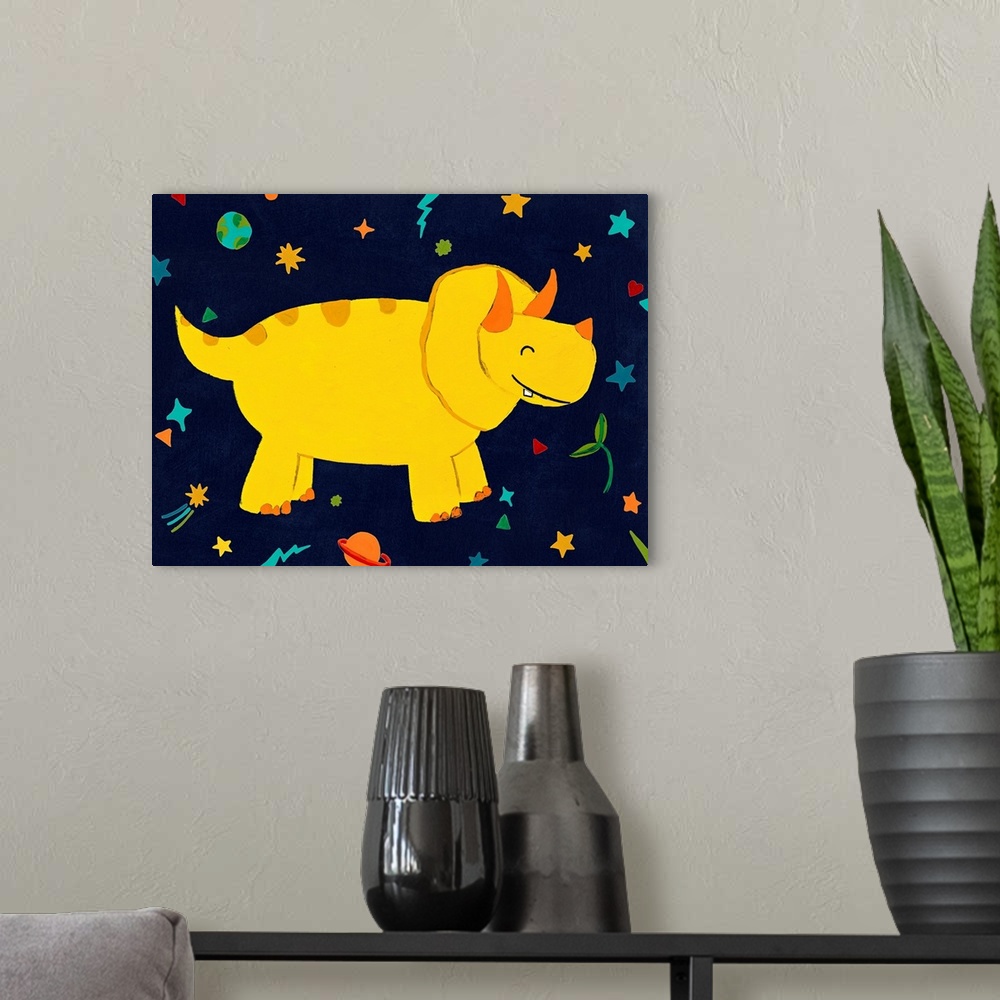 A modern room featuring Starry Dinos V