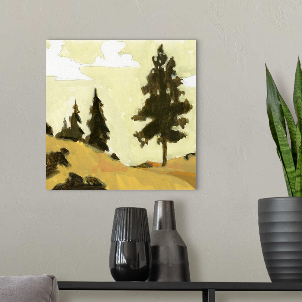A modern room featuring State Park Pine Sketch I