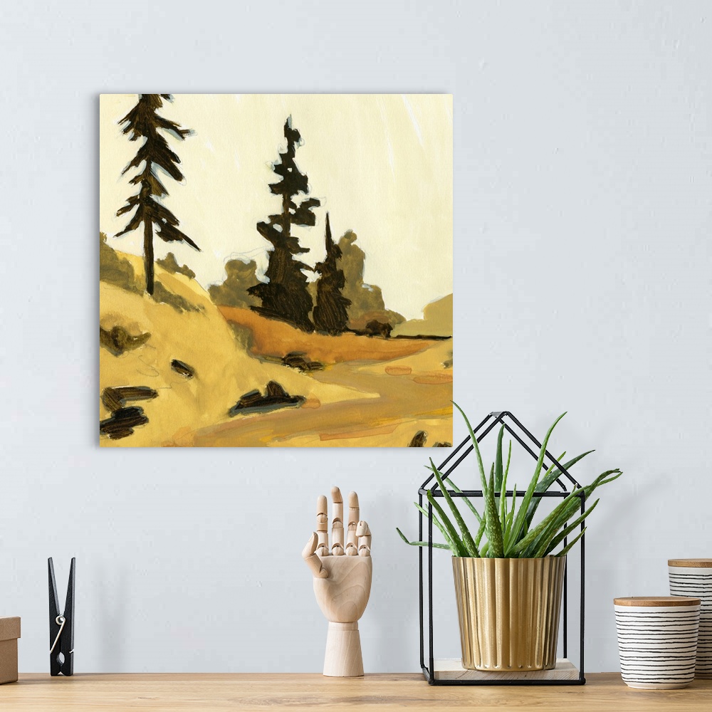 A bohemian room featuring State Park Pine Sketch II