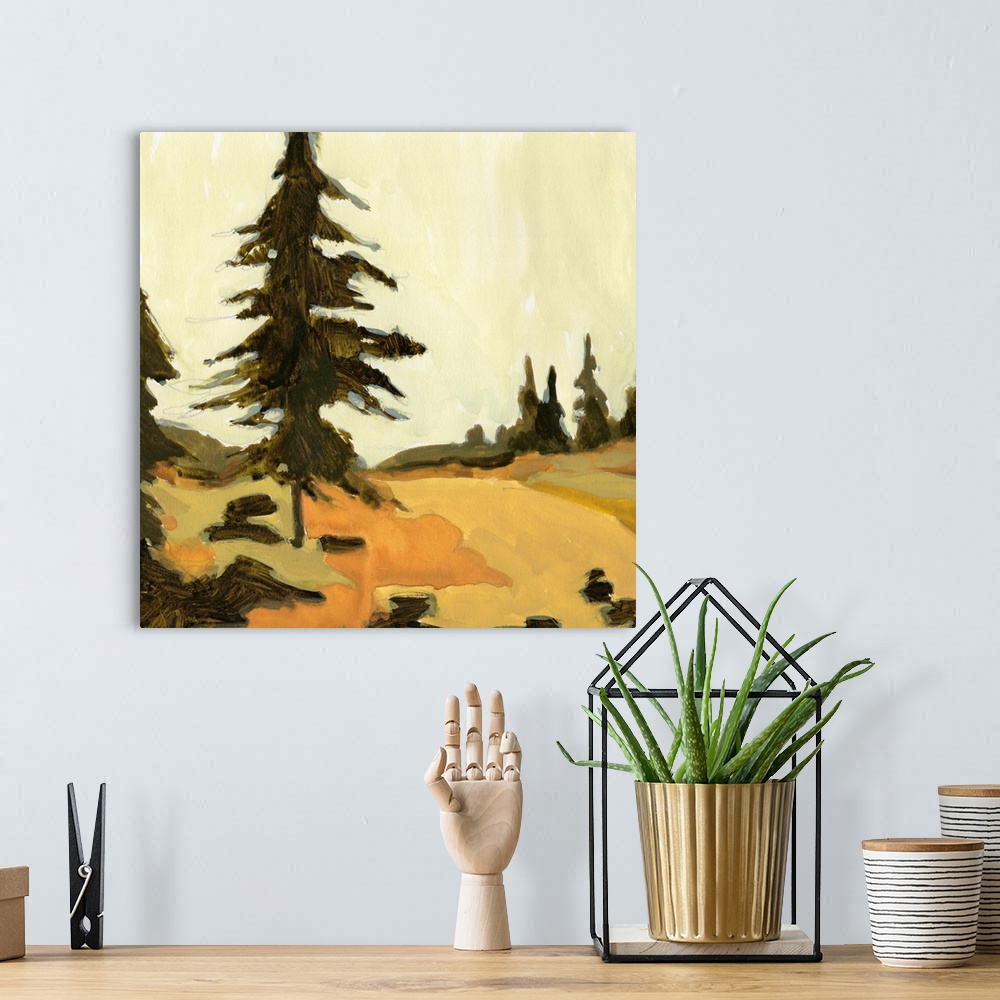 A bohemian room featuring State Park Pine Sketch IV