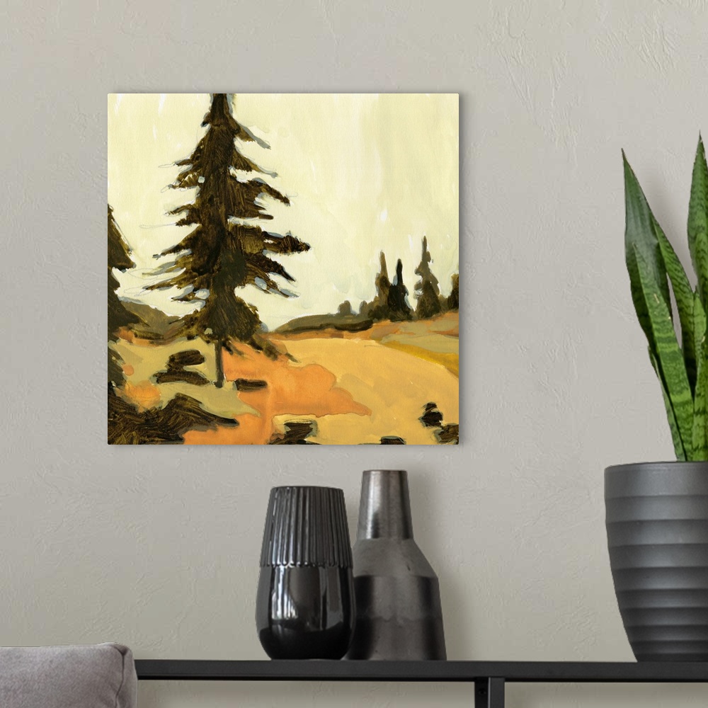 A modern room featuring State Park Pine Sketch IV