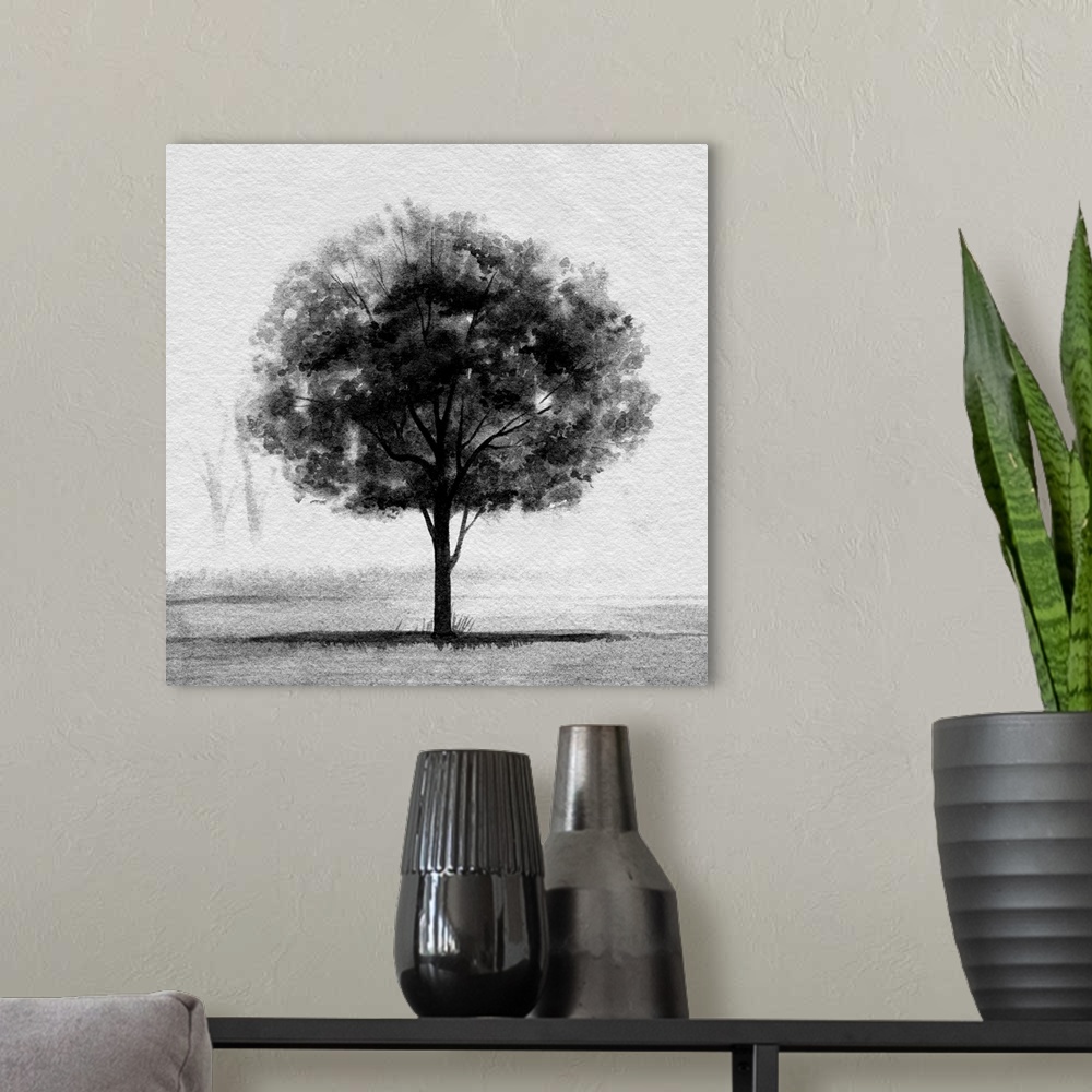 A modern room featuring Stoic Tree I