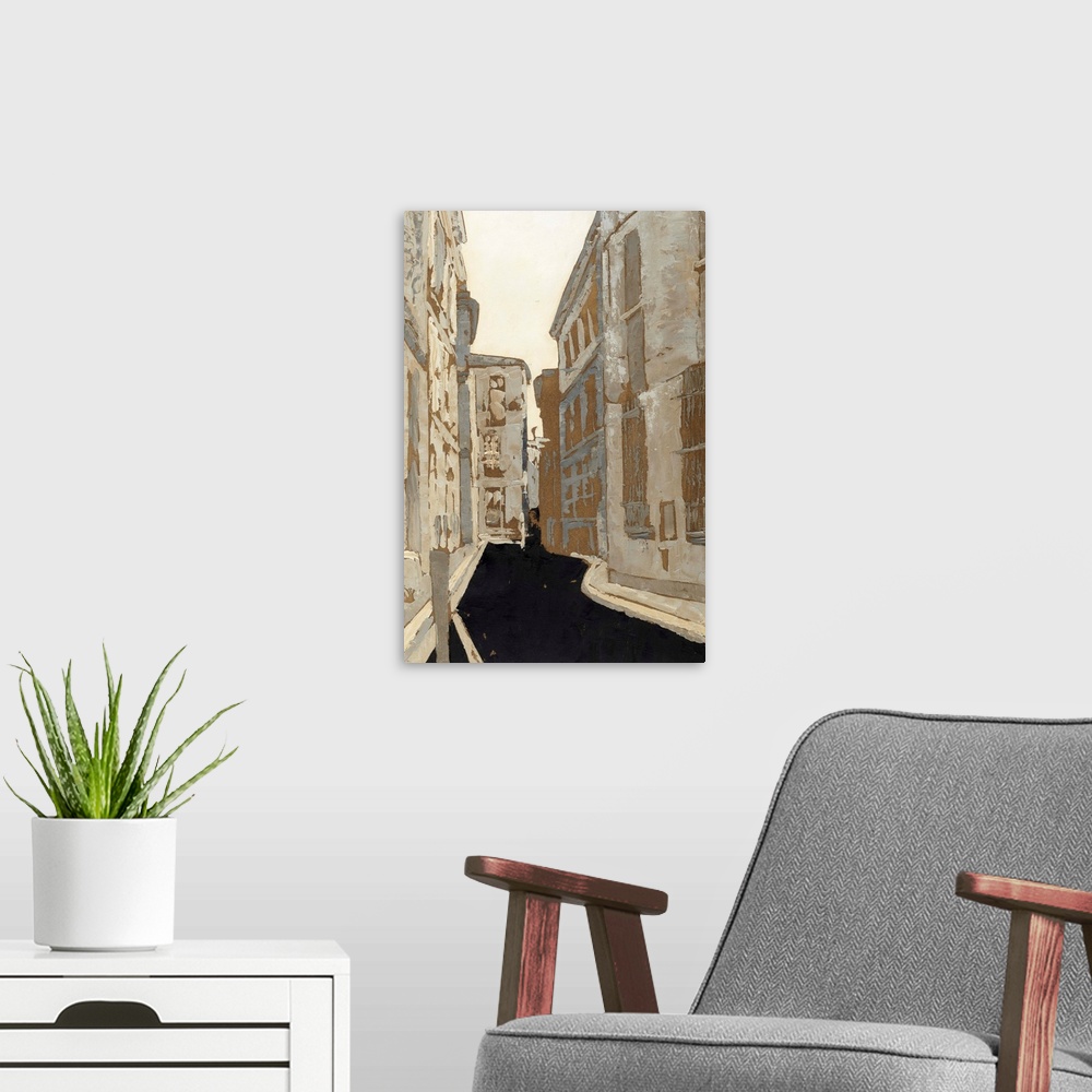 A modern room featuring Streets of Paris I