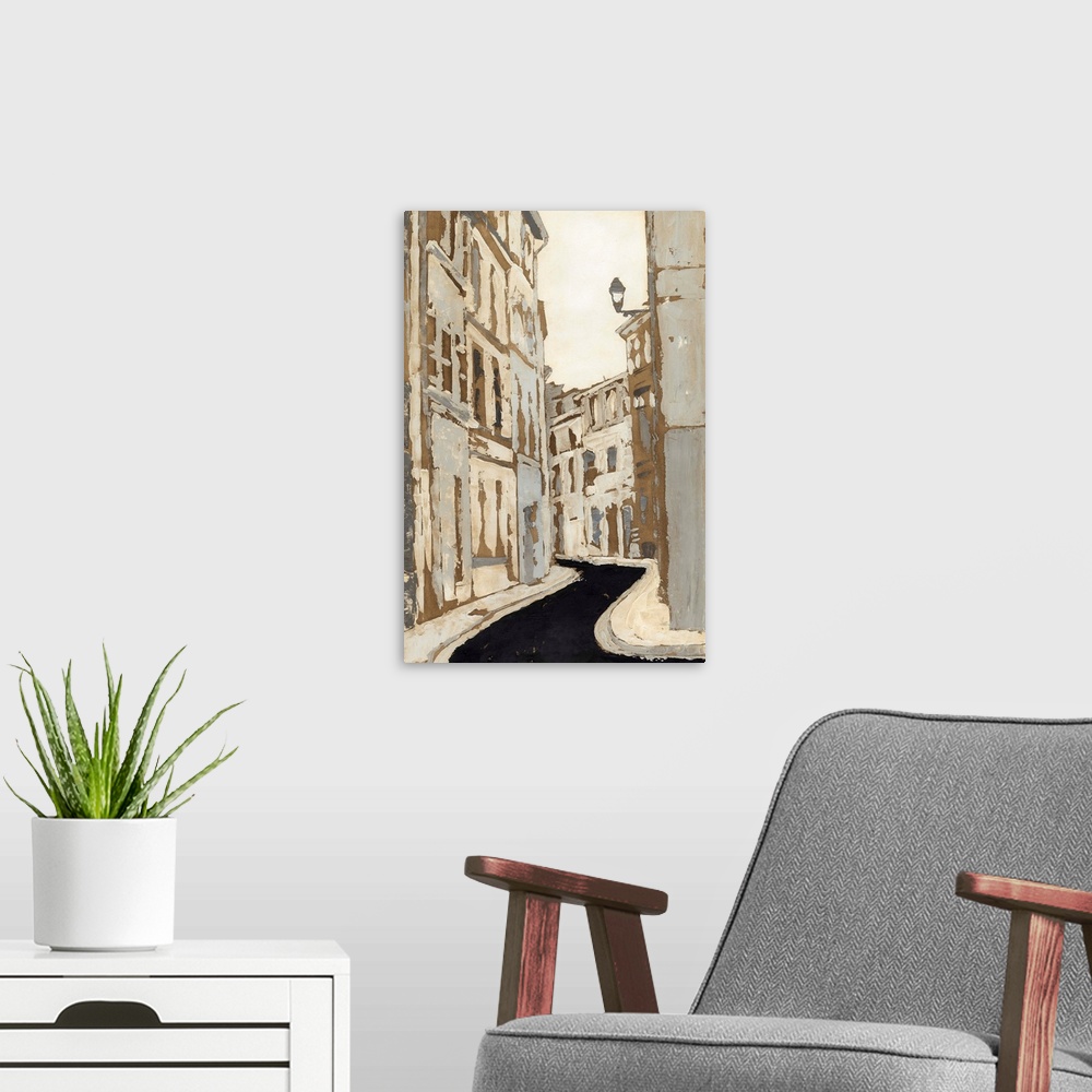 A modern room featuring Streets of Paris II